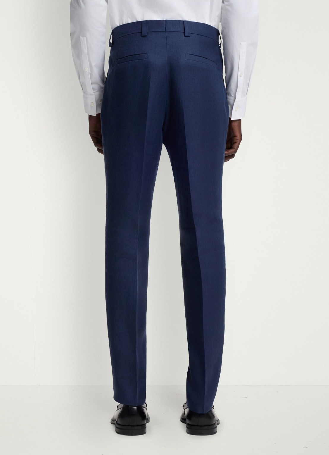 HUGO Slim fit 2-delig pak van linnen - detail 3 donkerblauw