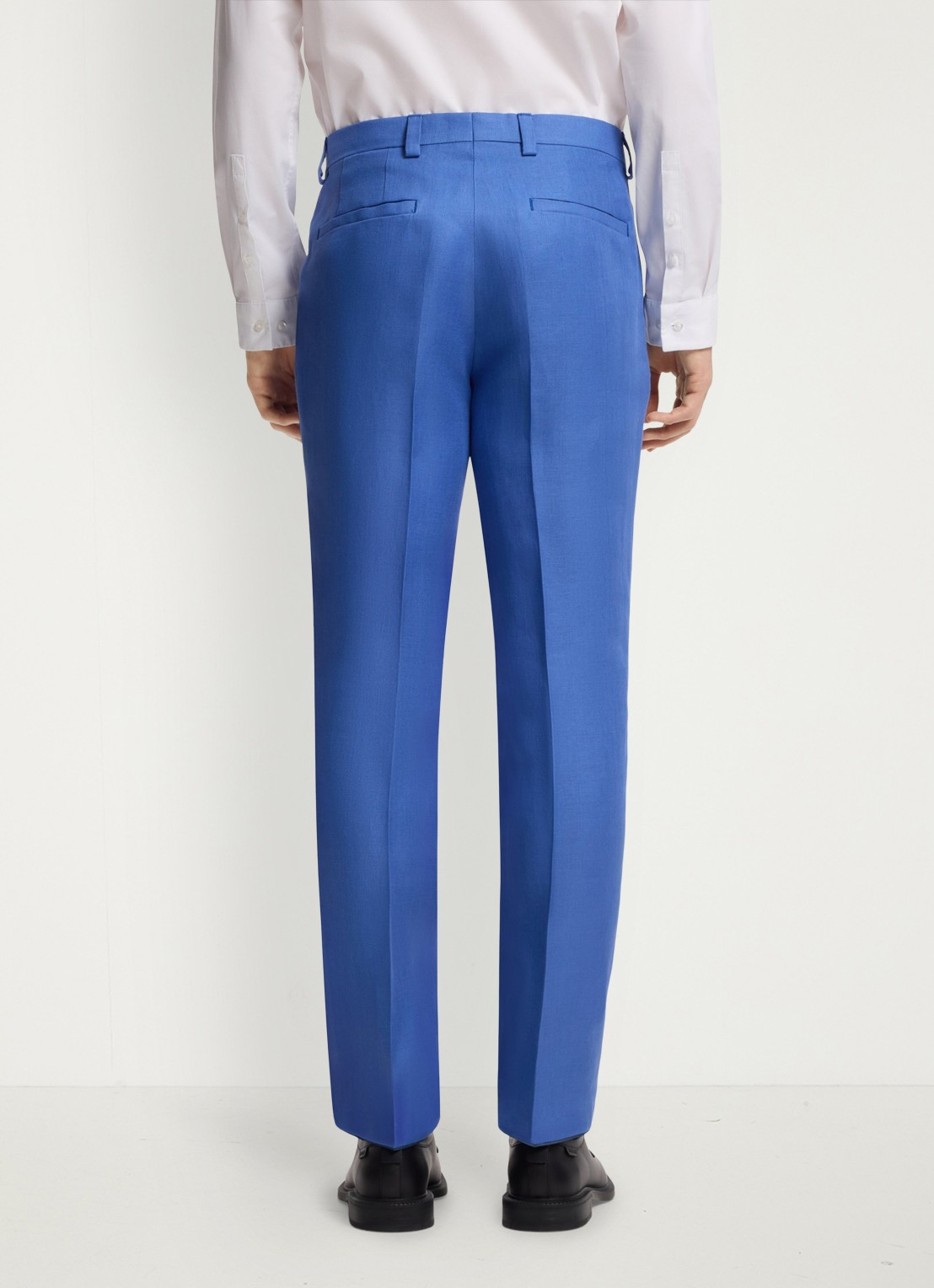 HUGO Slim fit 2-delig pak van linnen - detail 8 staalblauw