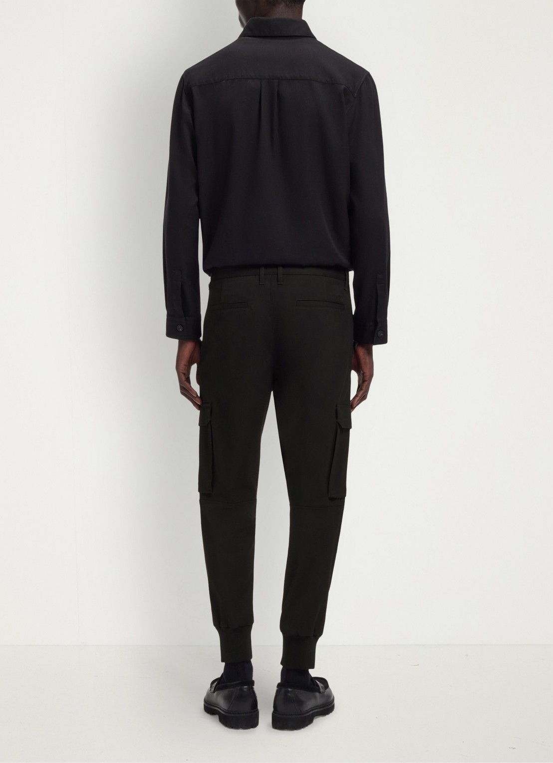 HUGO Slim-fit broek met cargozakken - achterkant 4 zwart