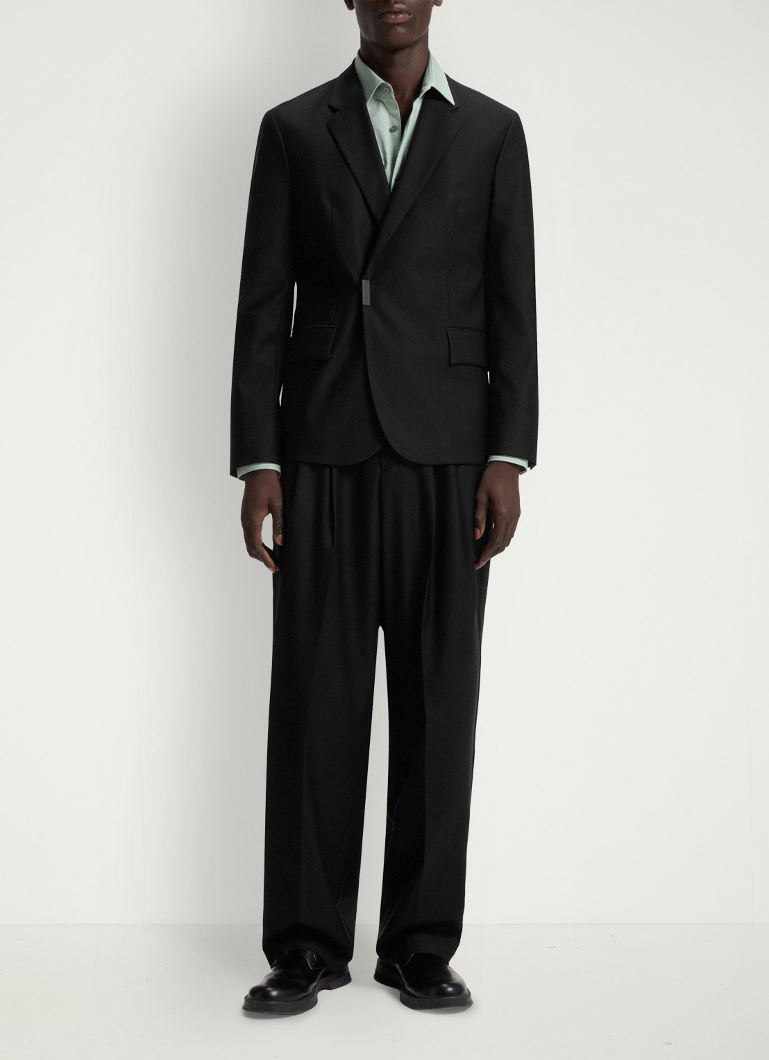 HUGO Slim fit colbert met steekzakken - voorkant 5 zwart