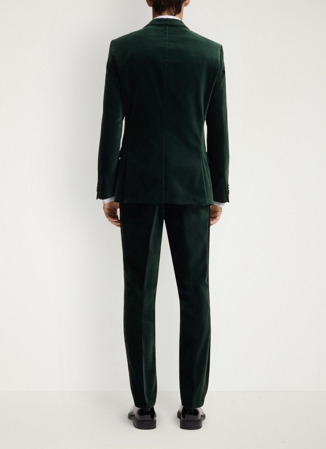 HUGO Slim fit colbert van katoen - achterkant 4 groen