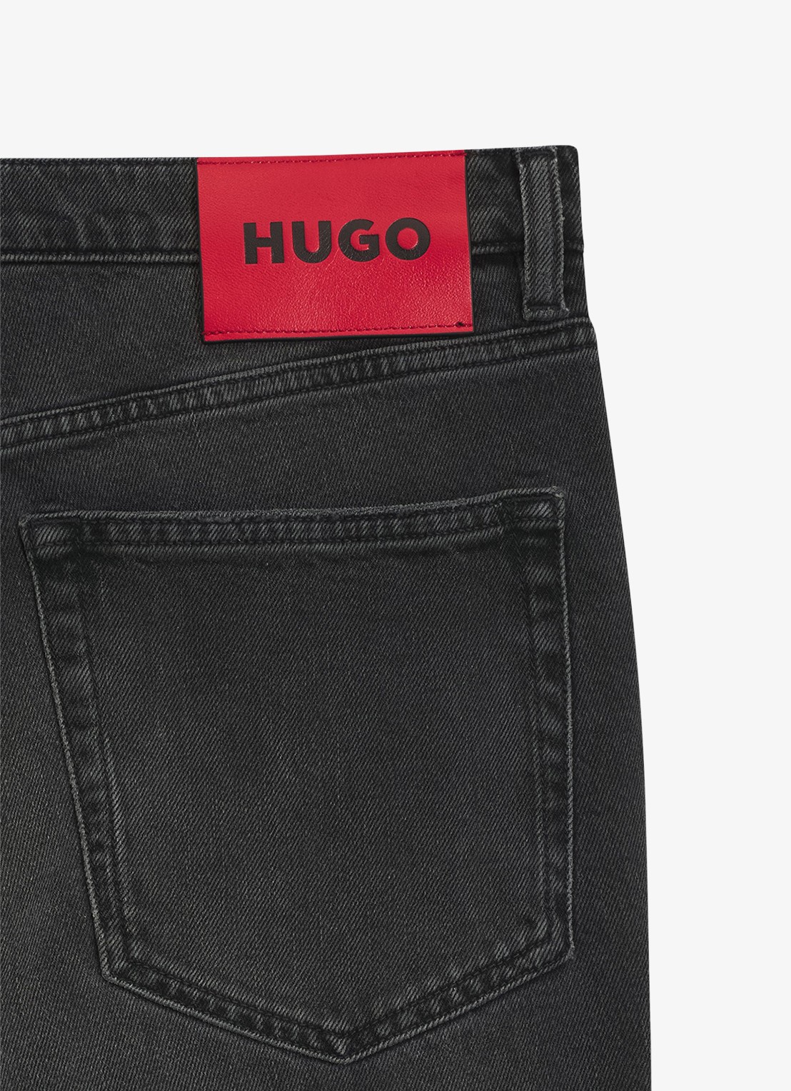 HUGO Slim fit jeans in katoenblend - detail 4 dark grey-023 / grijs