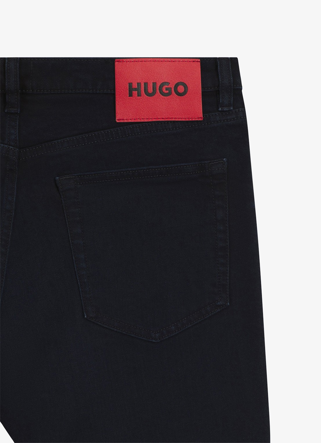 HUGO Slim fit jeans met donkere wassing - detail 7 indigo