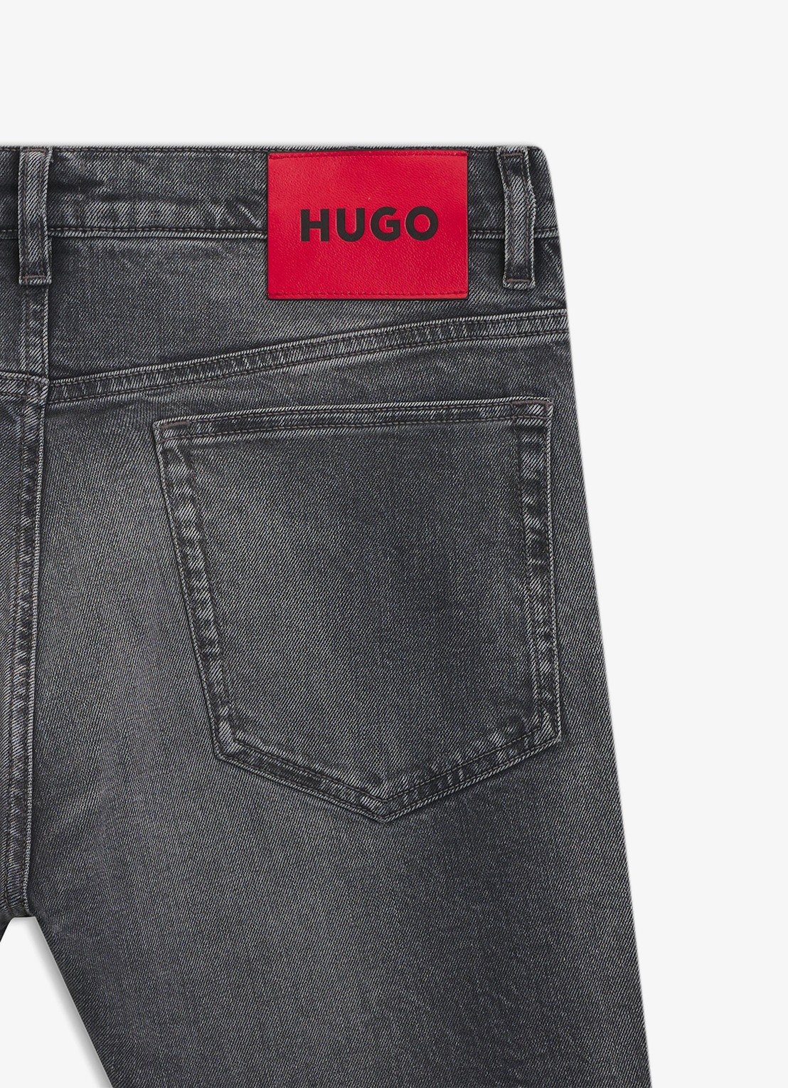 HUGO Slim fit jeans met gekleurde wassing - detail 3 grijs