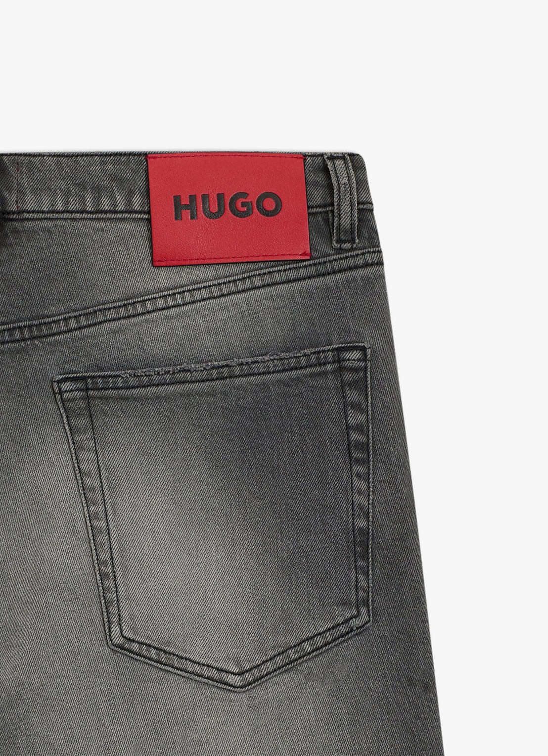 HUGO Slim fit jeans met gekleurde wassing - detail 4 grijs