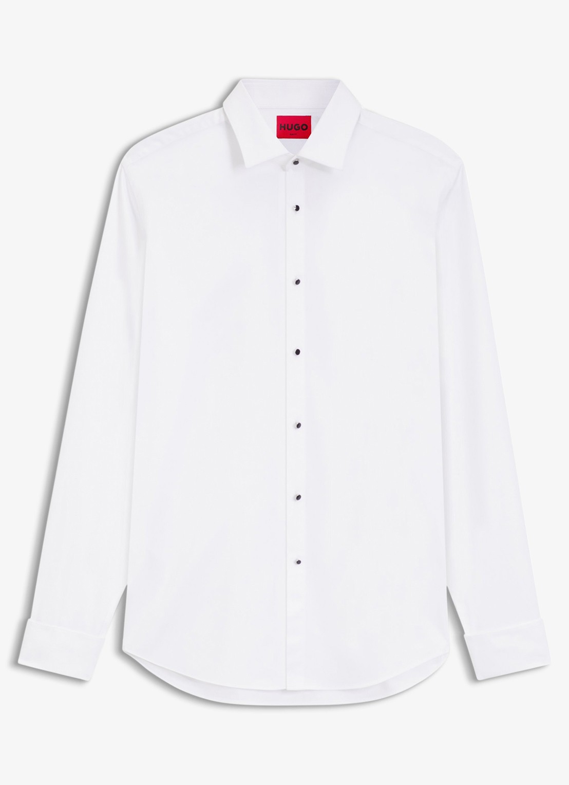 HUGO Slim fit overhemd van katoen - voorkant wit