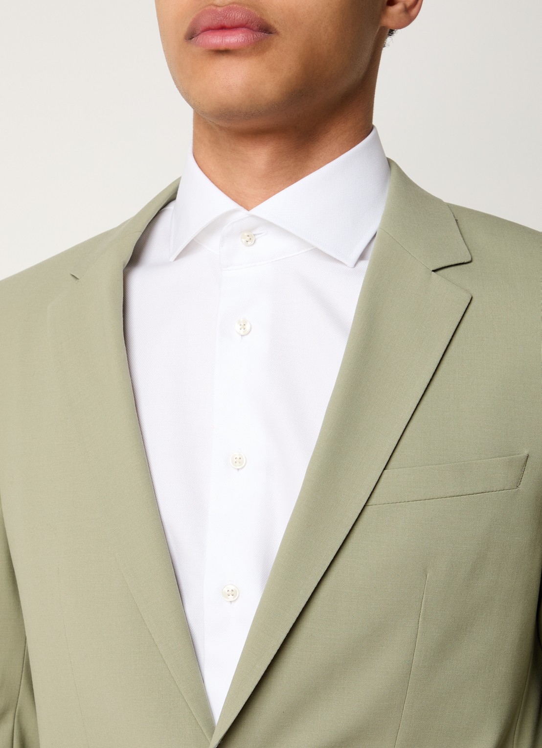HUGO Slim-fit pak van een wolmix met hoogwaardige stretch - detail 6 mosgroen
