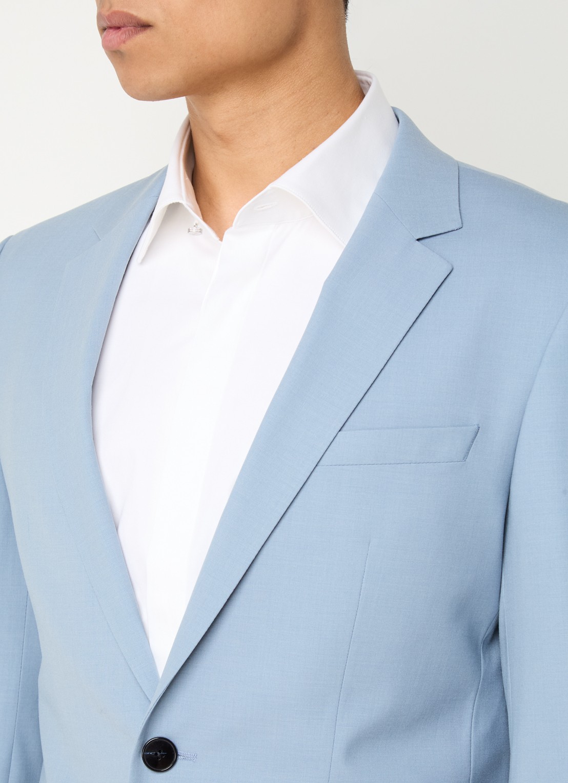 HUGO Slim-fit pak van een wolmix met hoogwaardige stretch - detail 5 blauwgrijs
