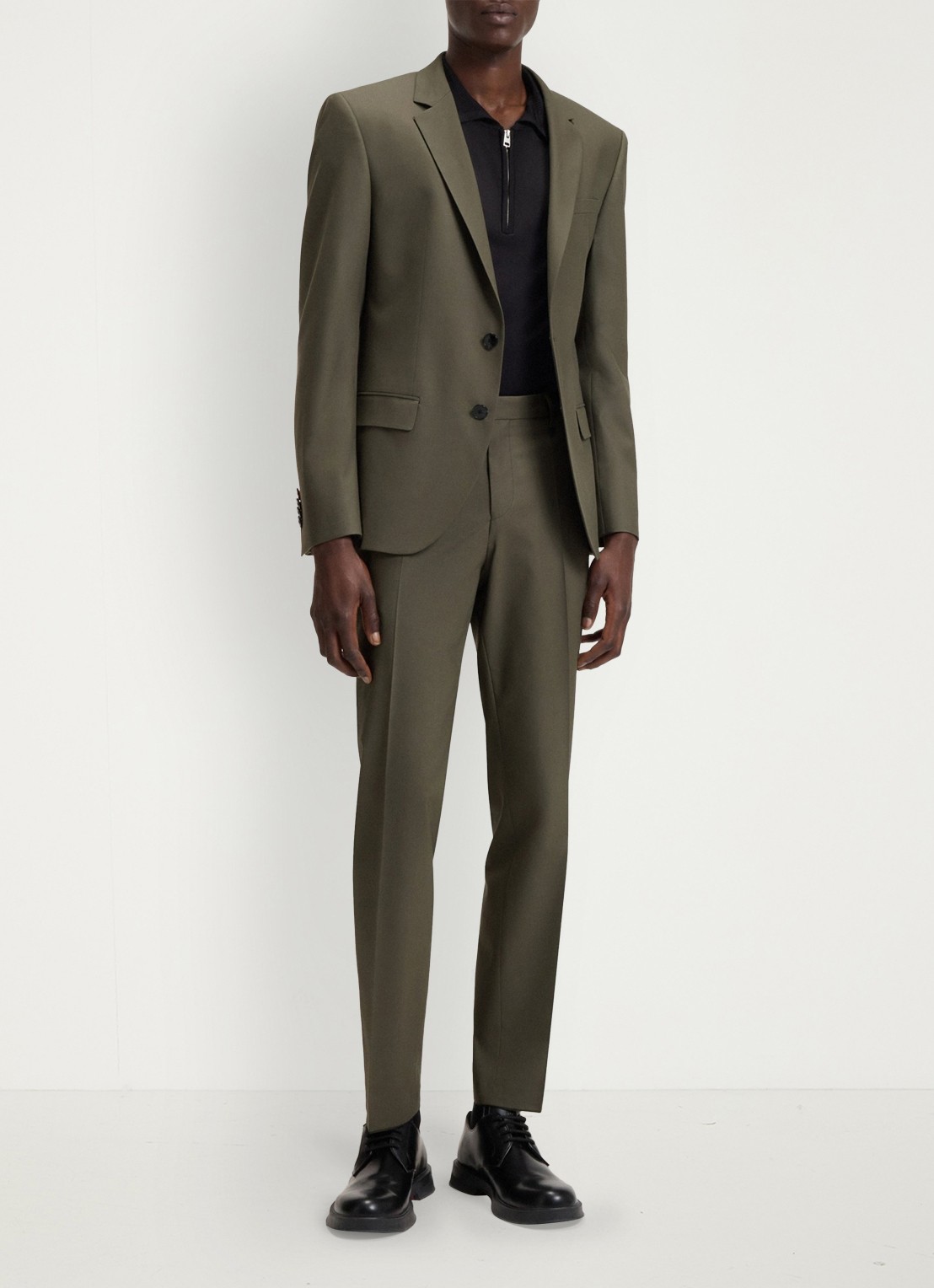 HUGO Slim-fit pak van een wolmix met hoogwaardige stretch - detail 2 groen