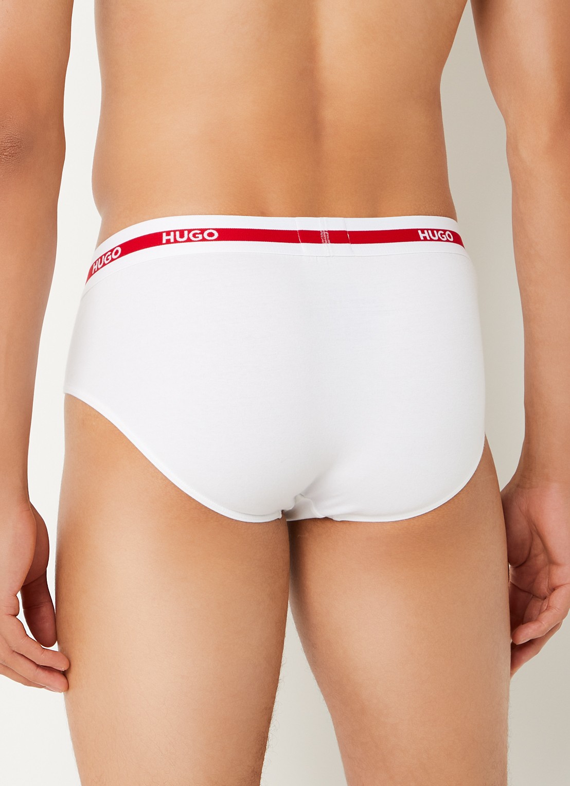 HUGO Slip met logoband in 3-pack - achterkant 4 rood