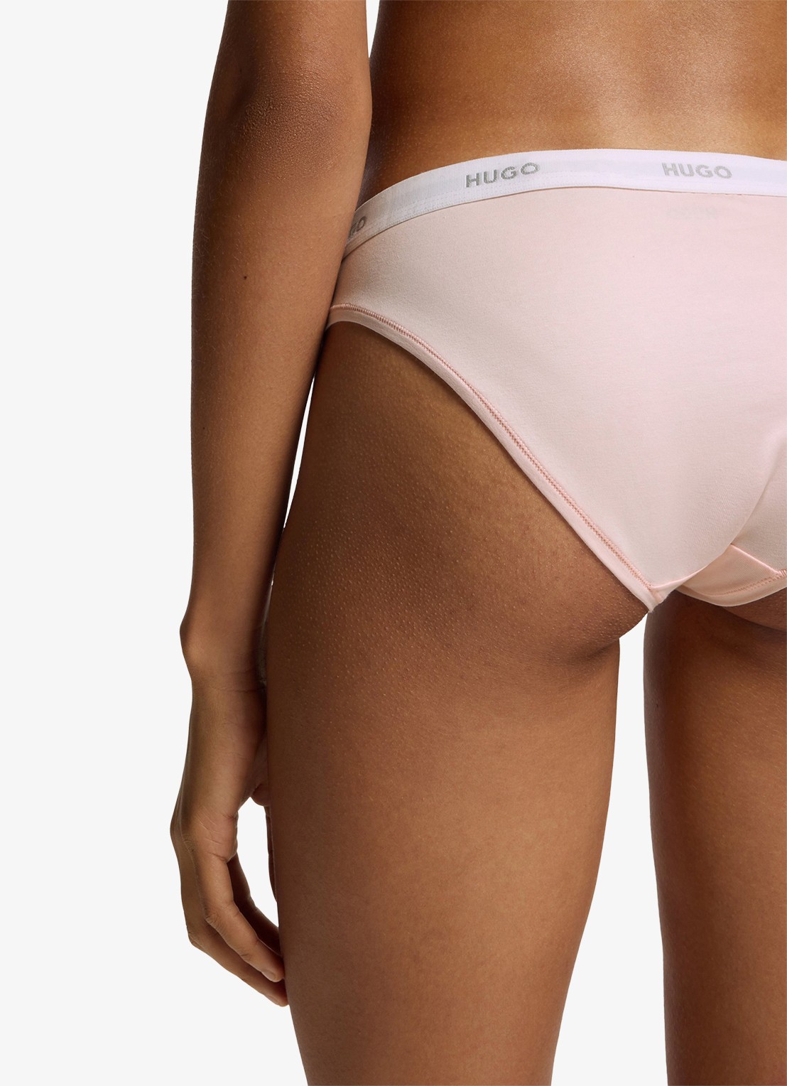 HUGO Slip met logoband - detail 4 lichtroze