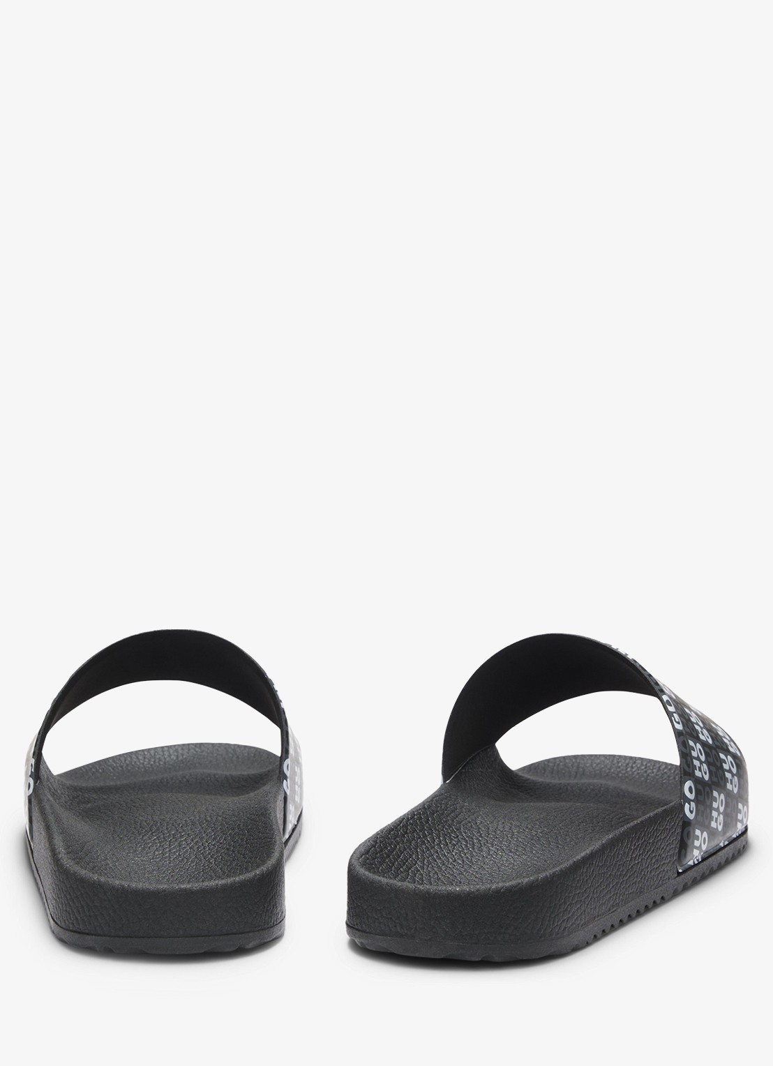 HUGO Slipper met logo - detail 4 zwart