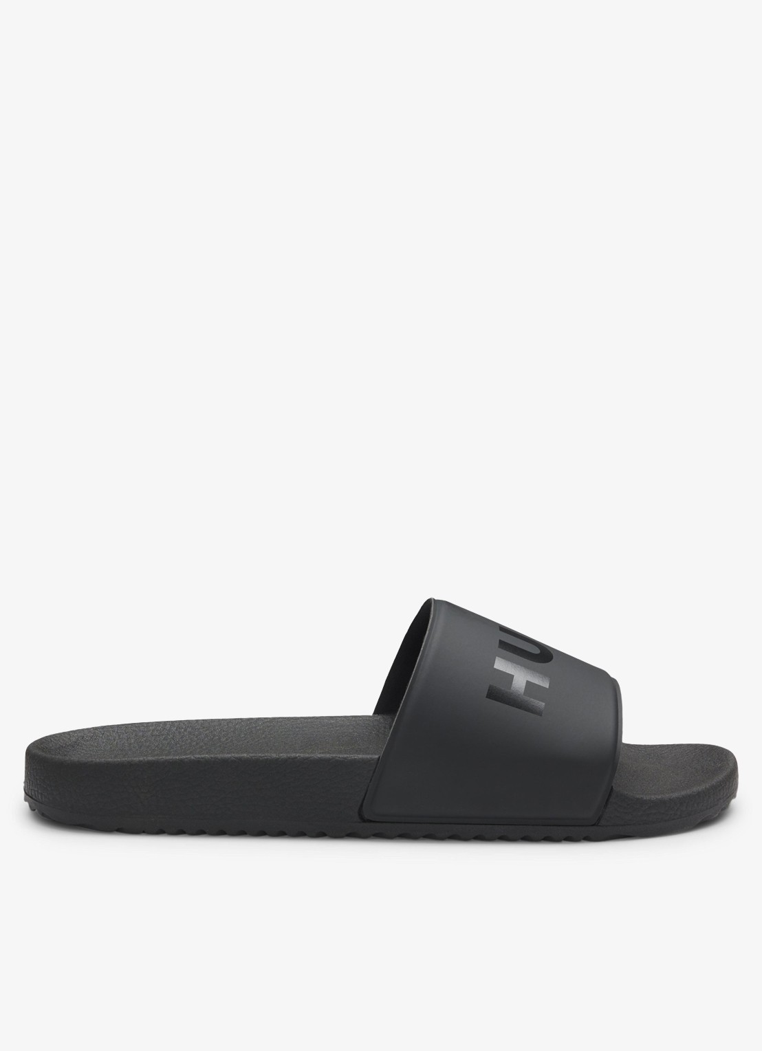 HUGO Slipper met logo - voorkant 4 zwart
