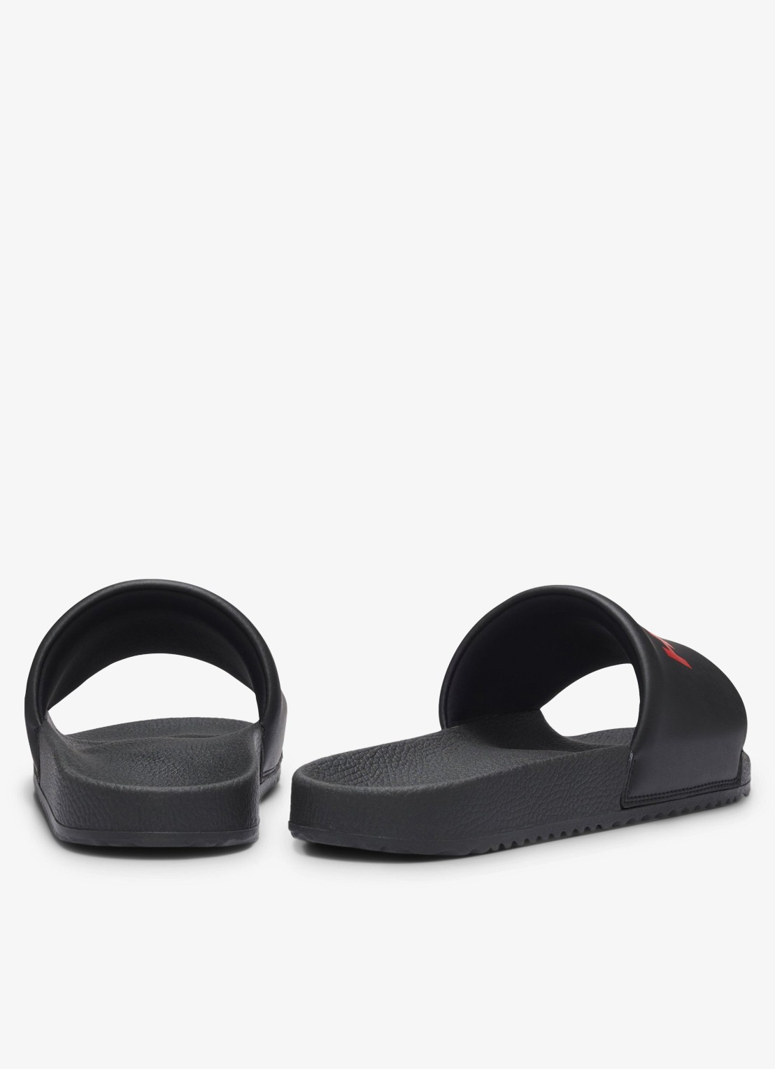 HUGO Slipper met logo - achterkant zwart
