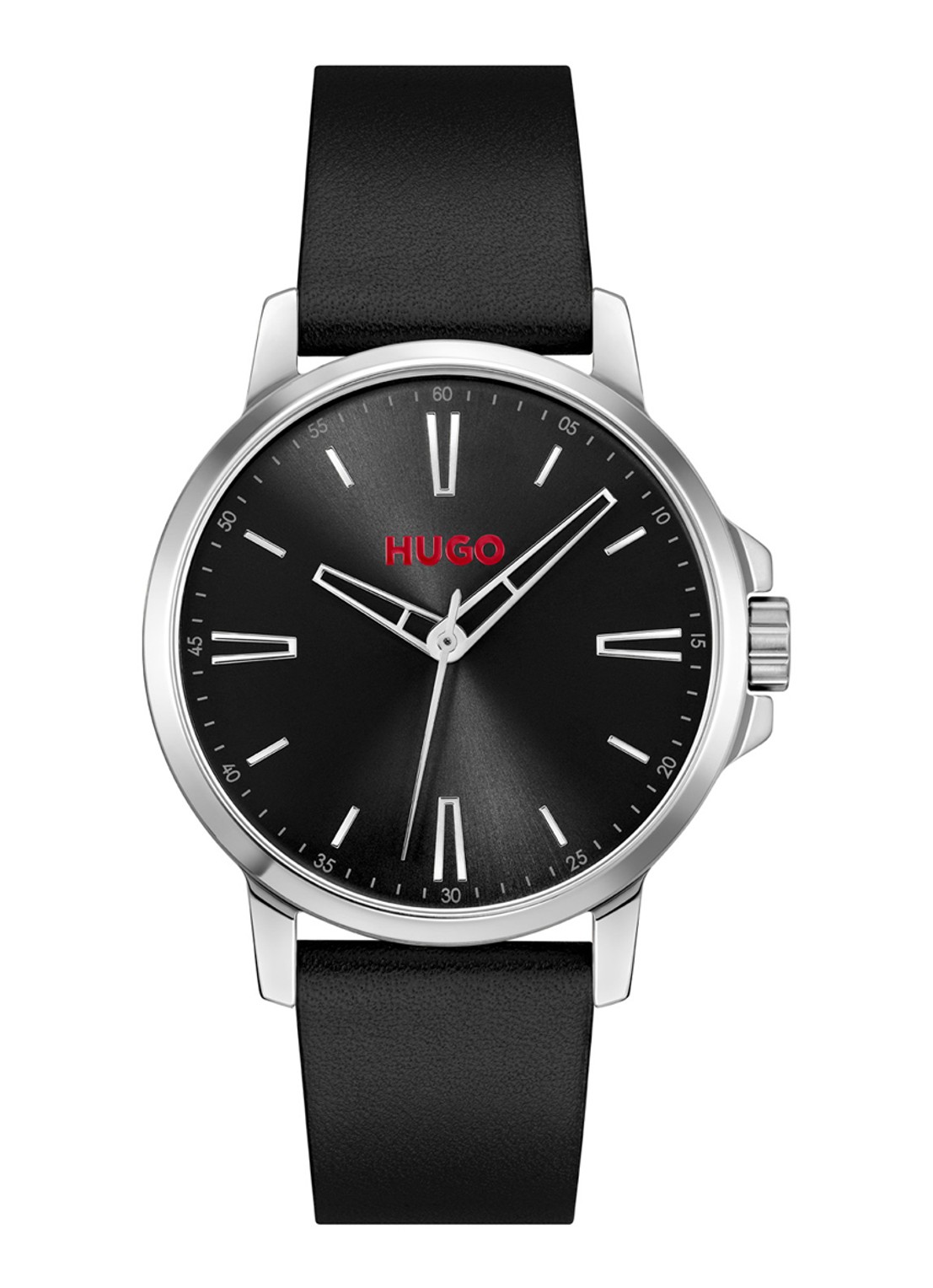 HUGO Smooth horloge HU1530417  - voorkant 3 zilver