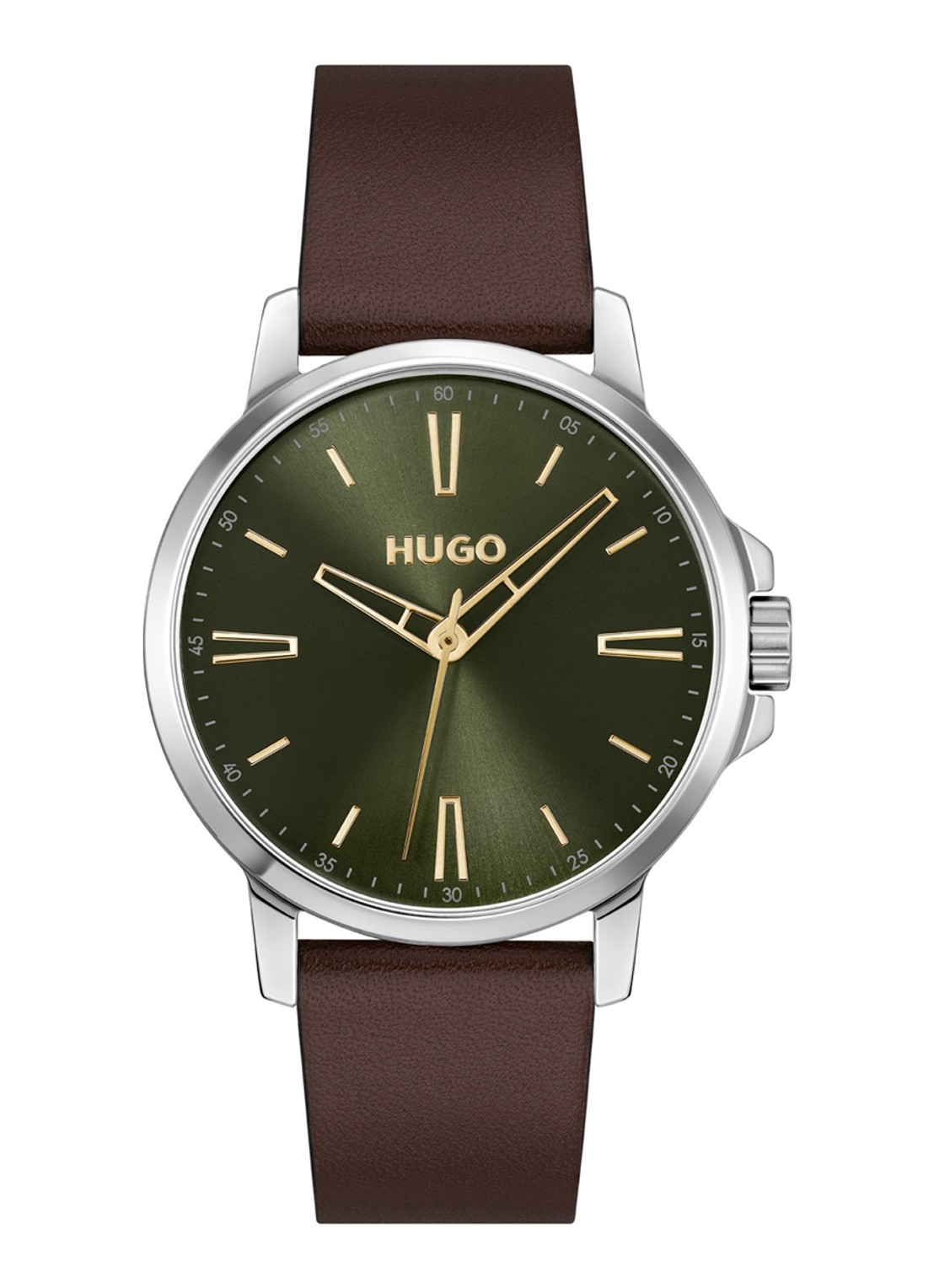 HUGO Smooth horloge HU1530418  - voorkant 3 zilver