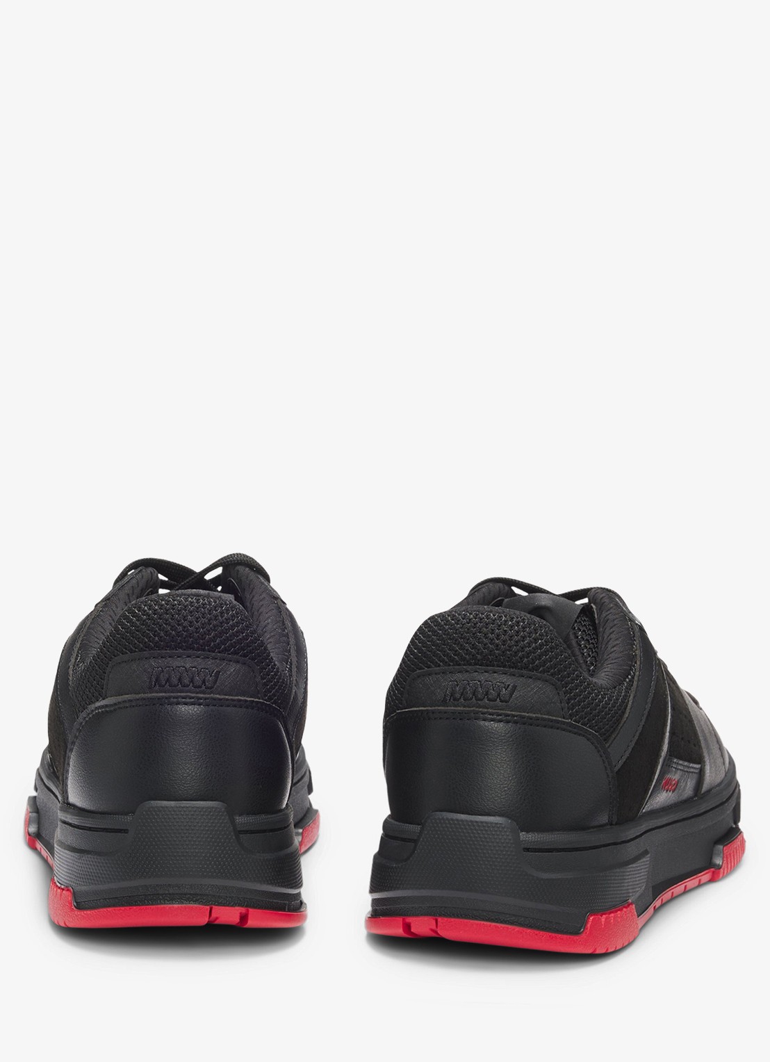 HUGO Sneaker met details van mesh  - detail 4 zwart