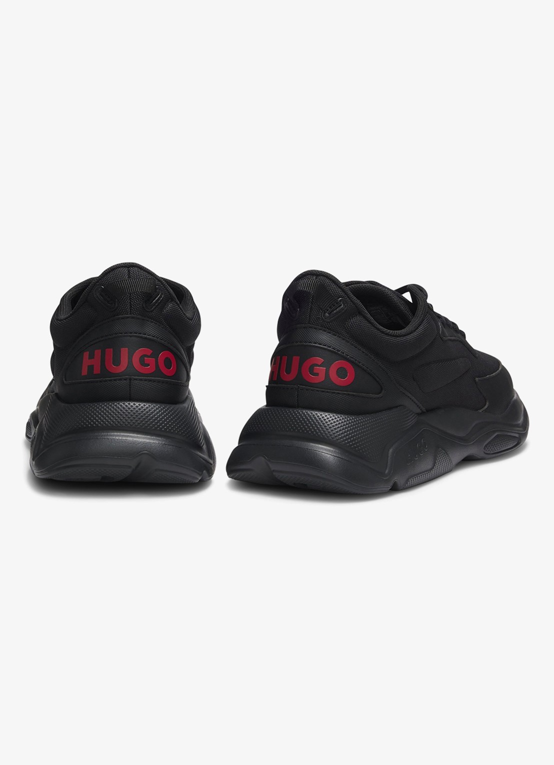 HUGO Sneaker met logo - achterkant 3 zwart