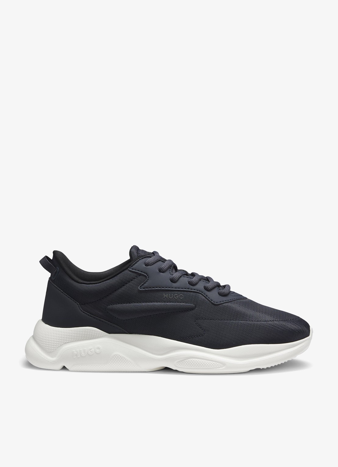 HUGO Sneaker met logo - detail 4 donkerblauw