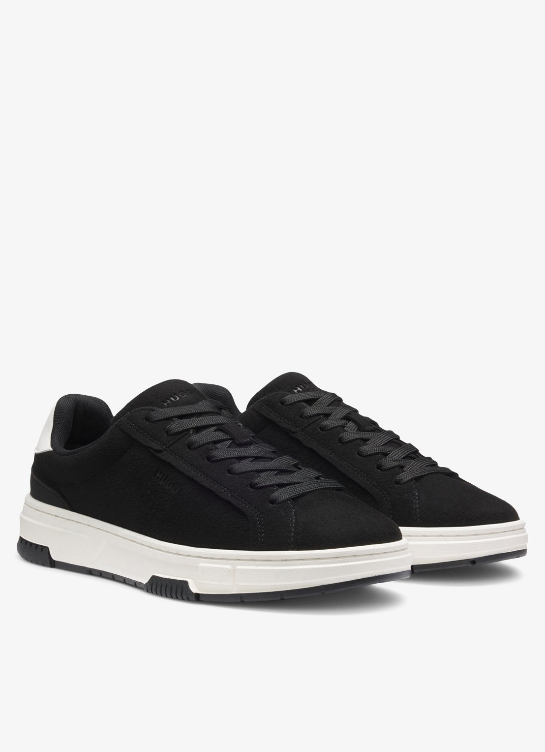 HUGO Sneaker met logo - voorkant antraciet