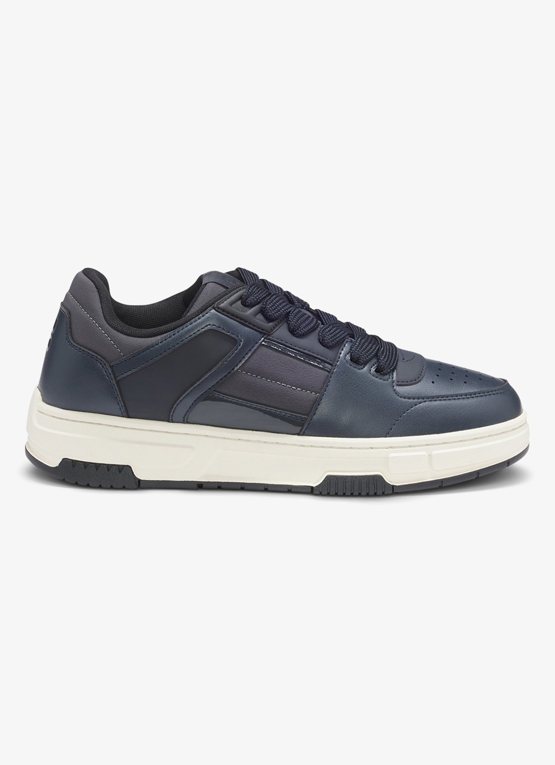 HUGO Sneaker met logo  - voorkant donkerblauw