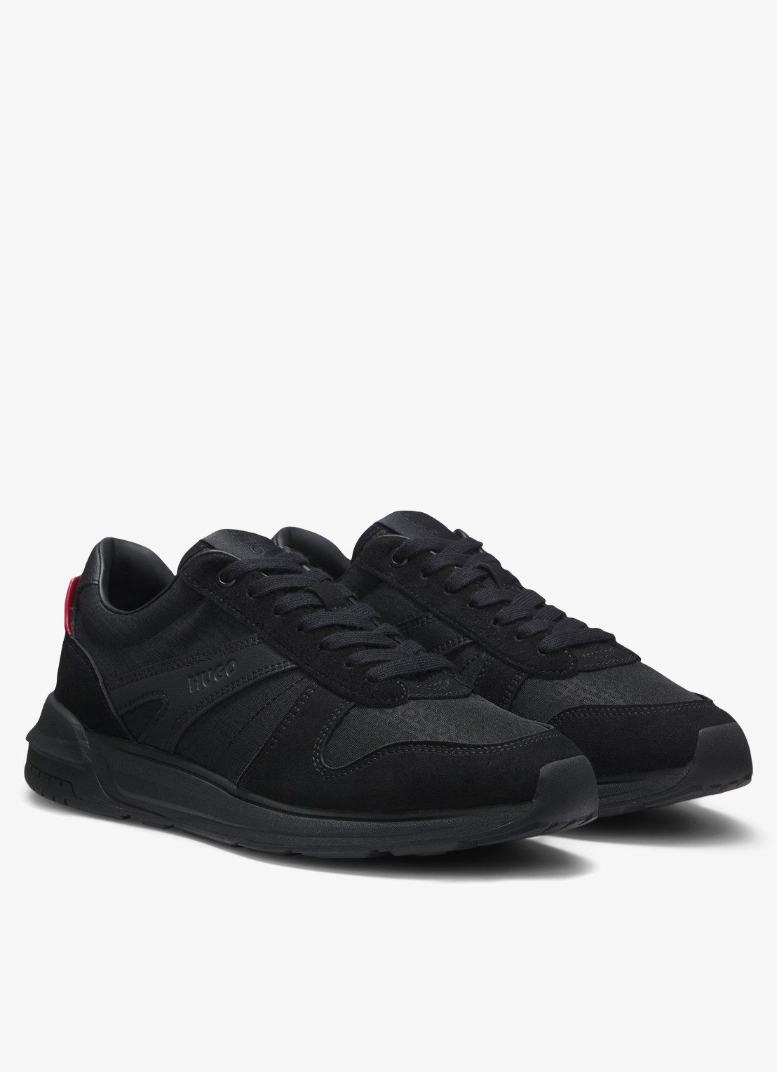 HUGO Sneaker met logo - detail 2 zwart