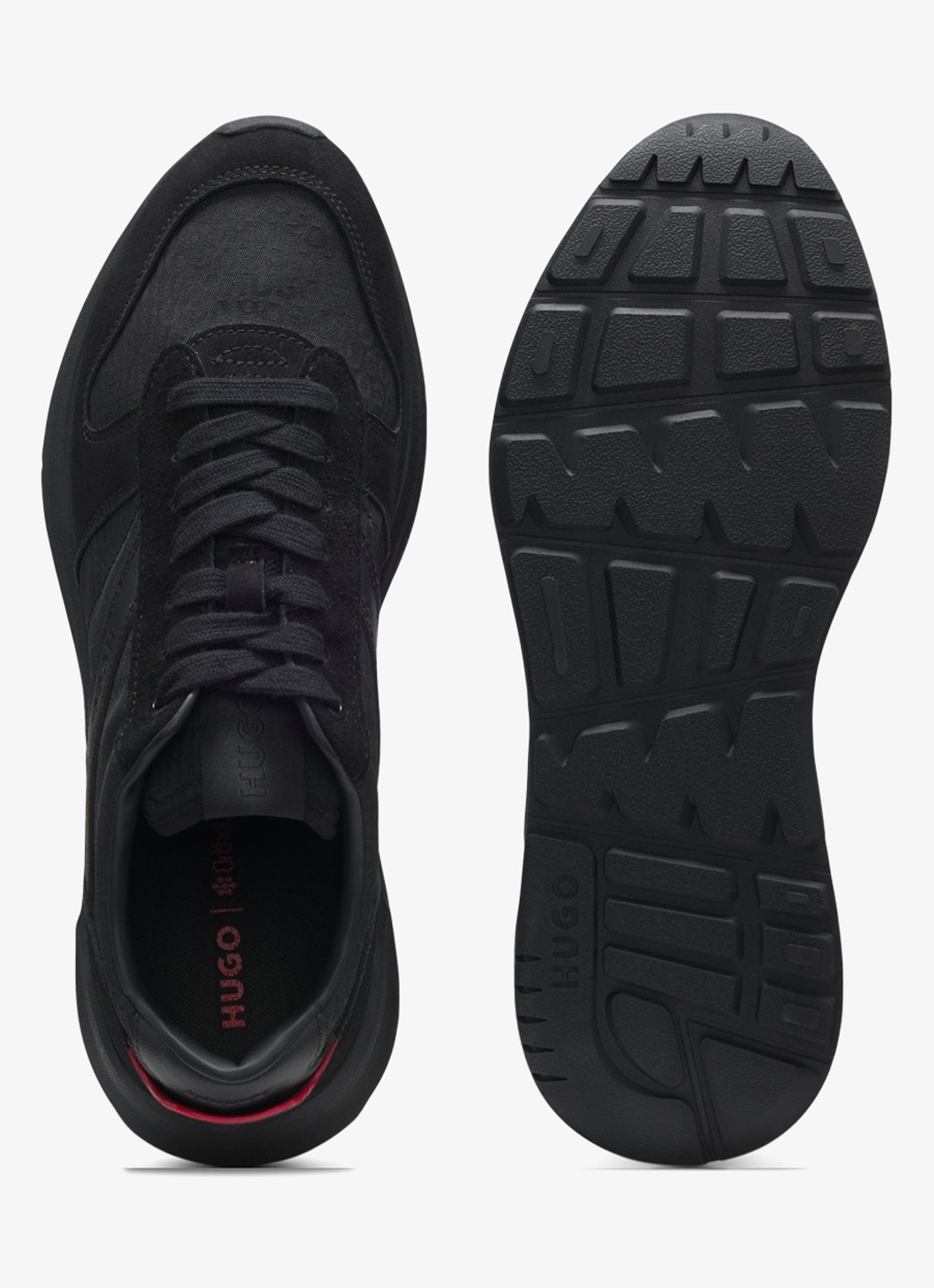 HUGO Sneaker met logo - detail 3 zwart