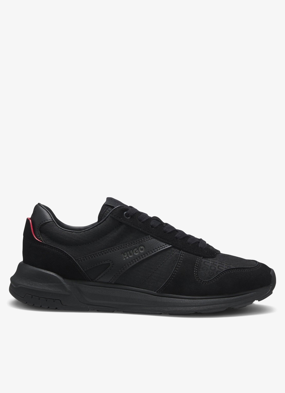 HUGO Sneaker met logo - voorkant 4 zwart