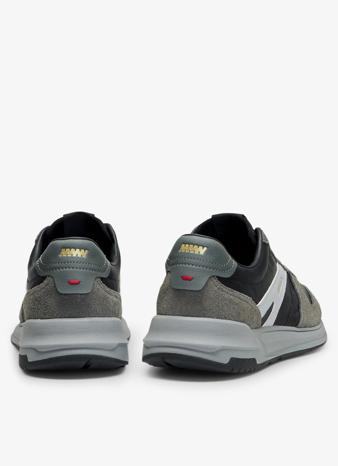 HUGO Sneaker met suède details - detail 5 open grey-061 / grijs