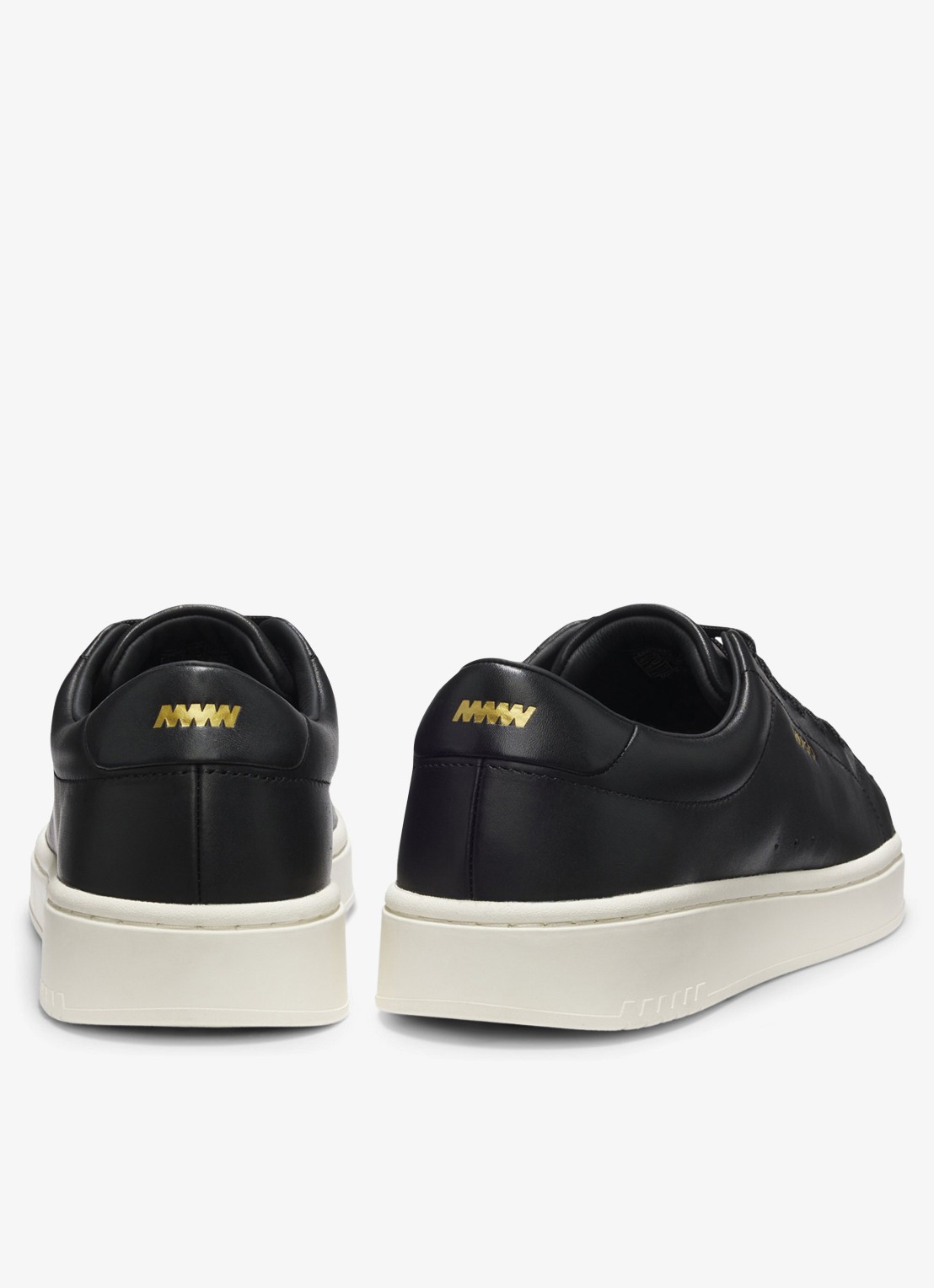 HUGO Sneaker van leer met logo - achterkant zwart