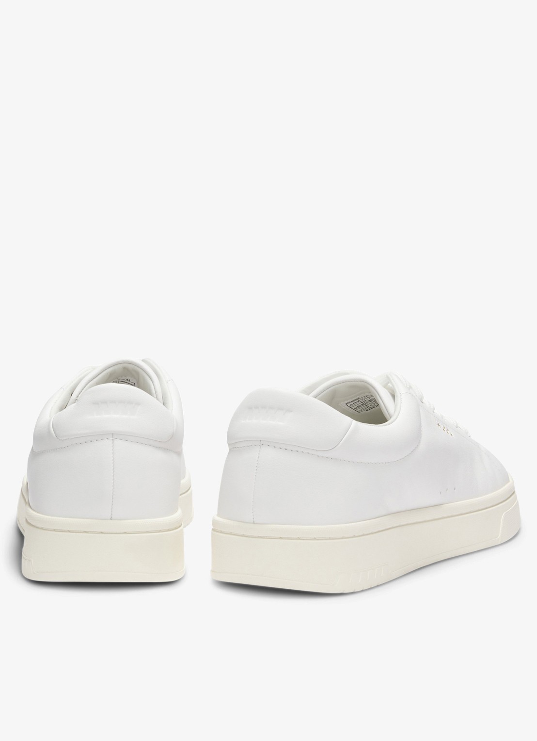 HUGO Sneaker van leer met logo - achterkant wit