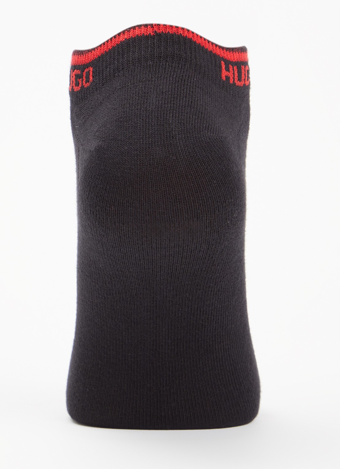 HUGO Sneakersokken met logo in 3-pack - voorkant 2 zwart