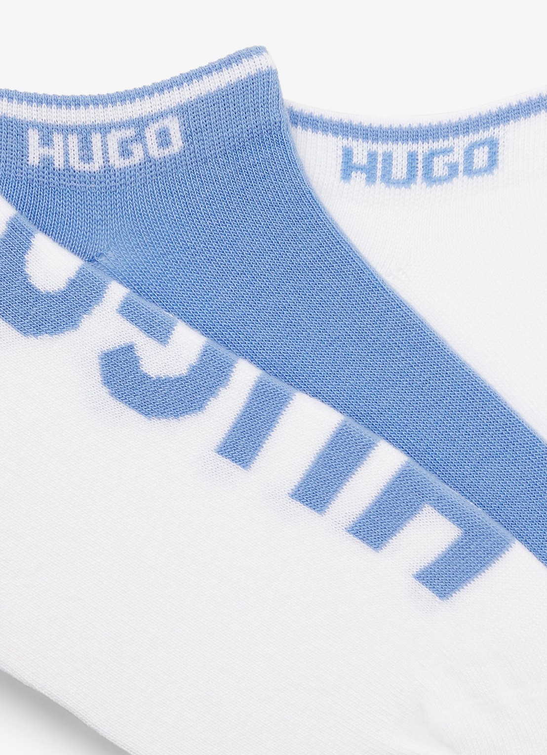 HUGO Sneakersokken met logo in 3-pack - detail 3 blauw