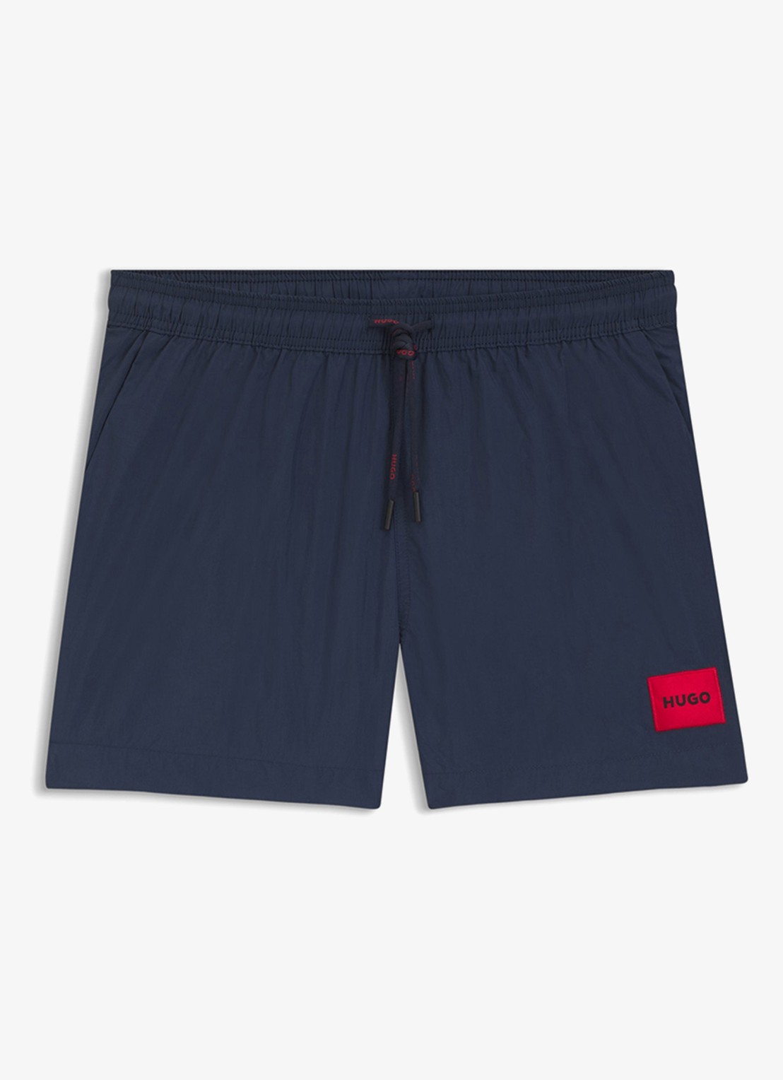 HUGO Sneldrogende zwemshorts met logolabel - voorkant navy-410 / blauw