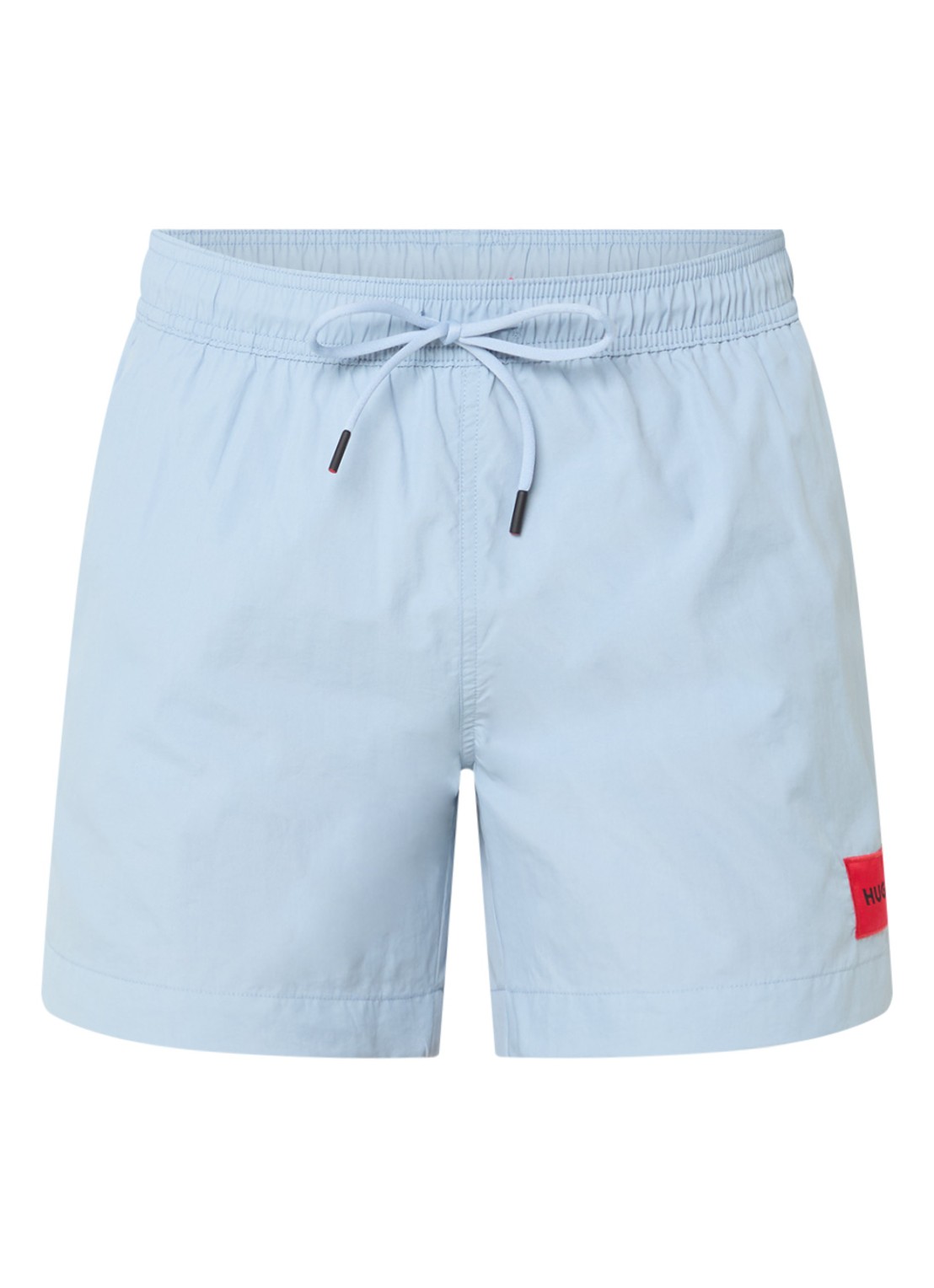 HUGO Sneldrogende zwemshorts met logolabel - voorkant 2 open blue-483 / blauw