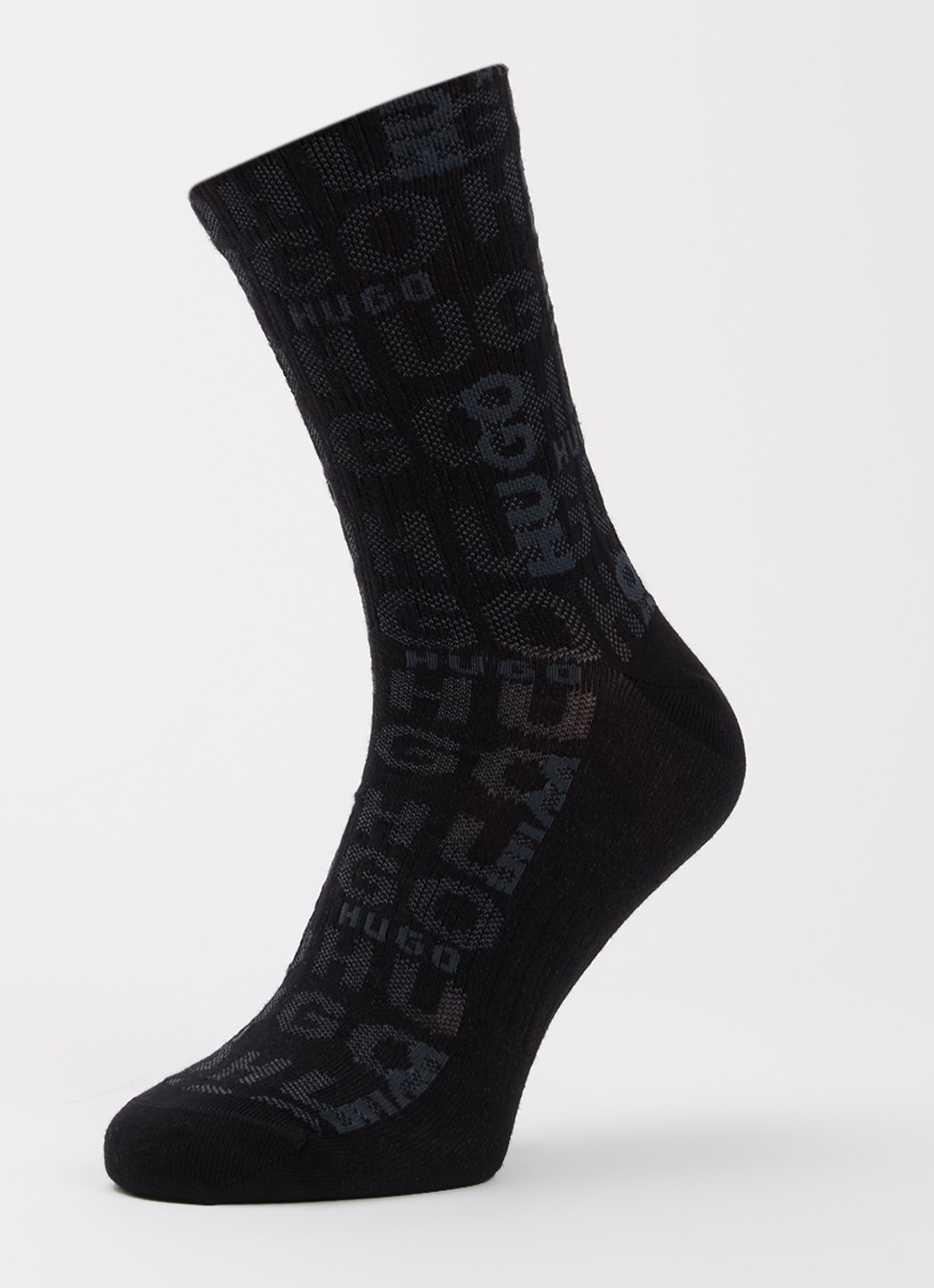 HUGO Sokken in katoenblend in 3-pack - detail zwart