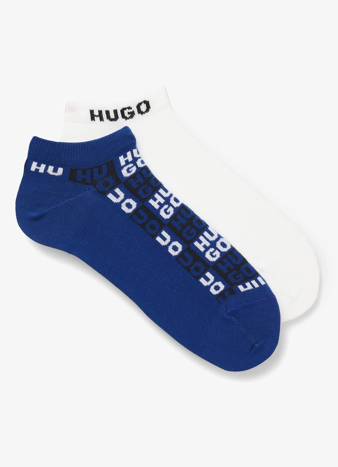 HUGO Sokken met logo in 2-pack - voorkant 2 donkerblauw