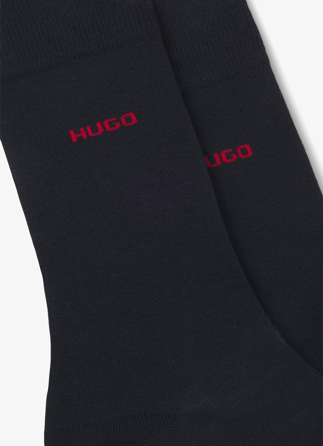 HUGO Sokken met logo in 2-pack - voorkant 3 donkerblauw