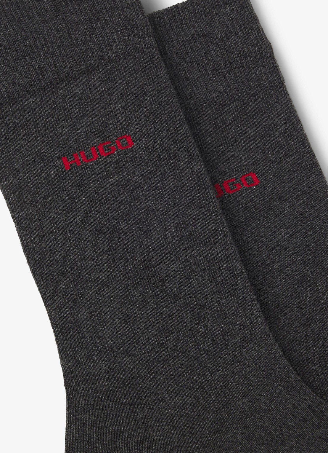 HUGO Sokken met logo in 2-pack - detail 3 antraciet