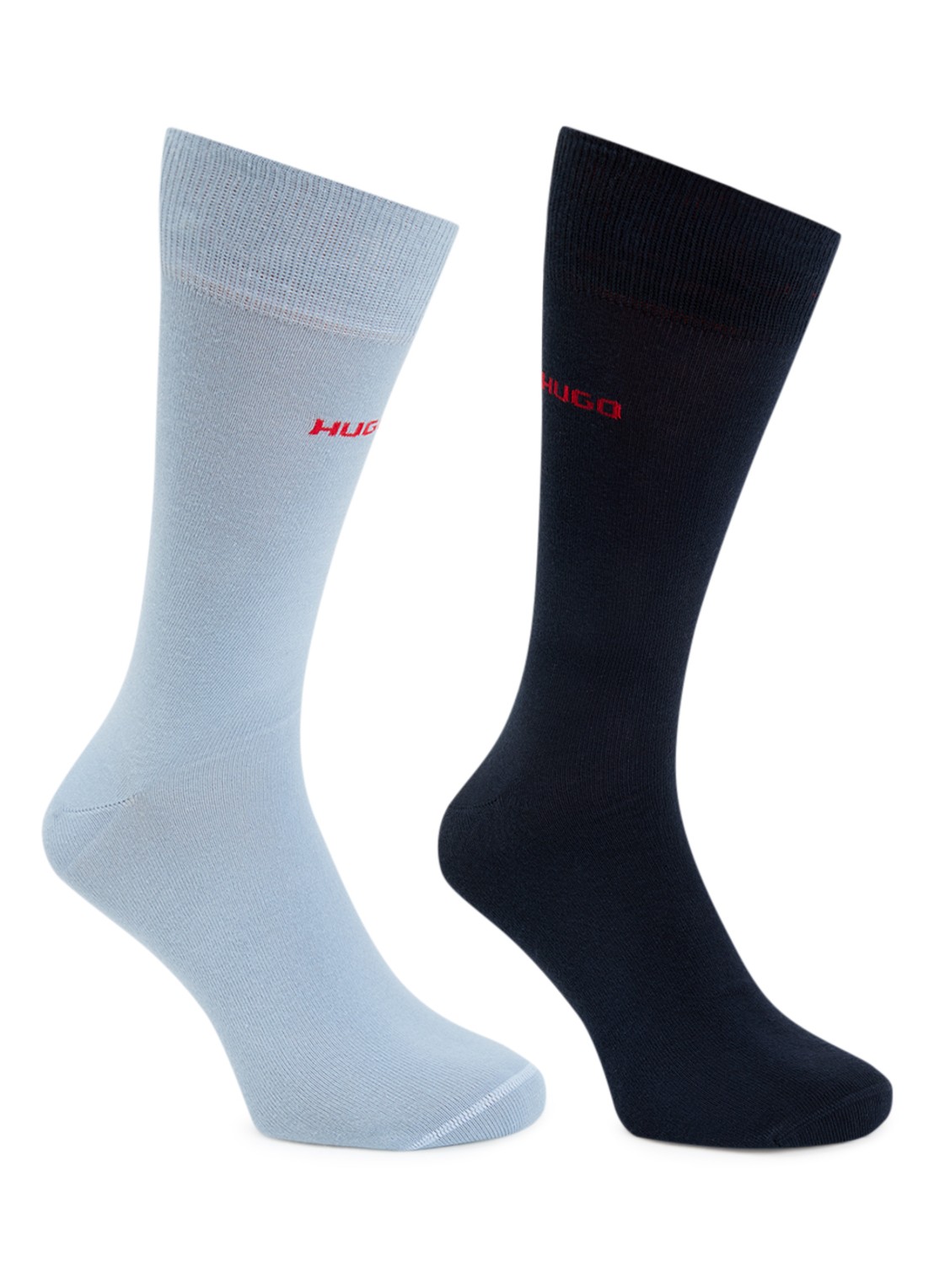 HUGO Sokken met logo in 2-pack - voorkant donkerblauw