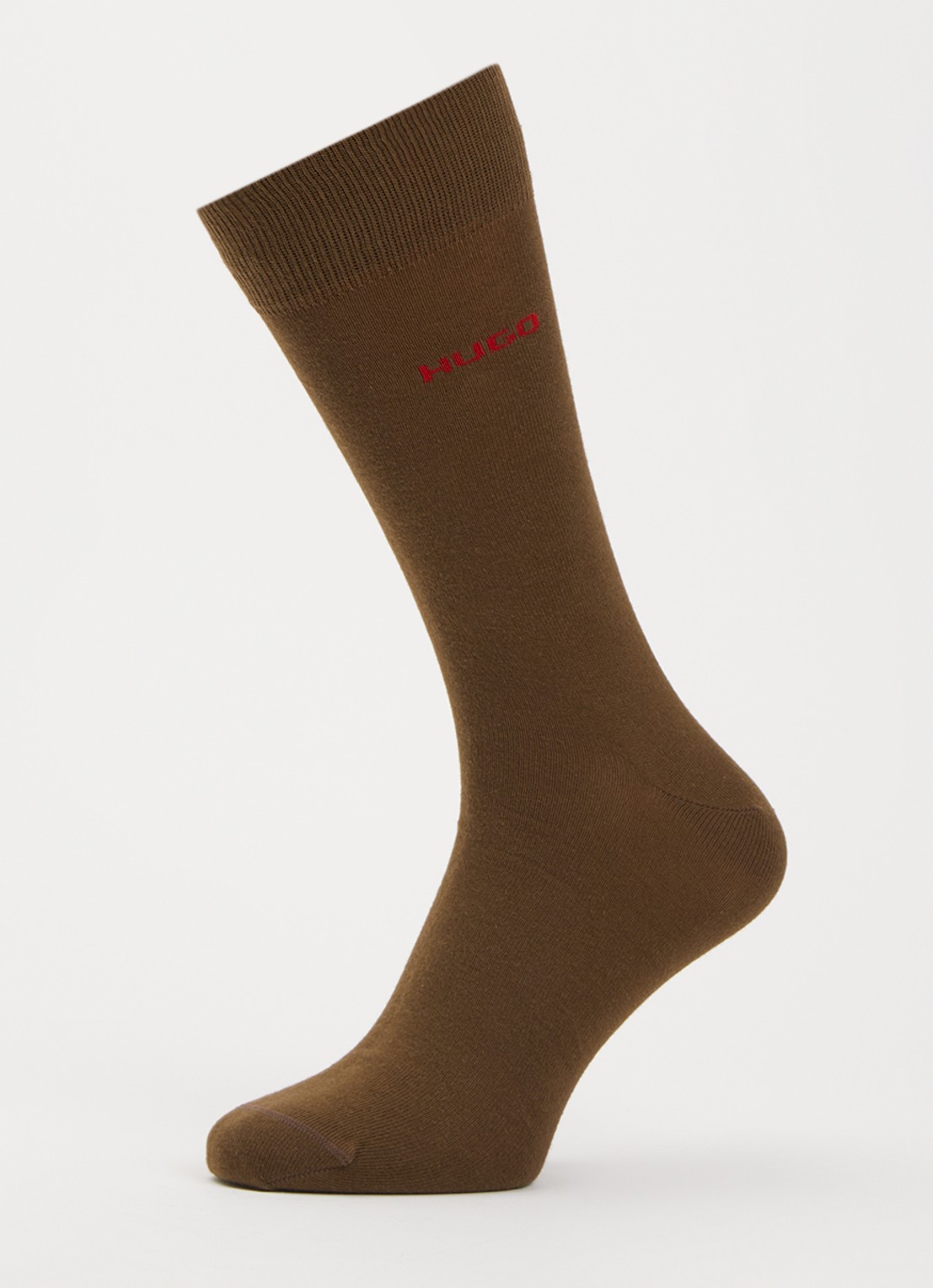 HUGO Sokken met logo in 2-pack - detail bruin