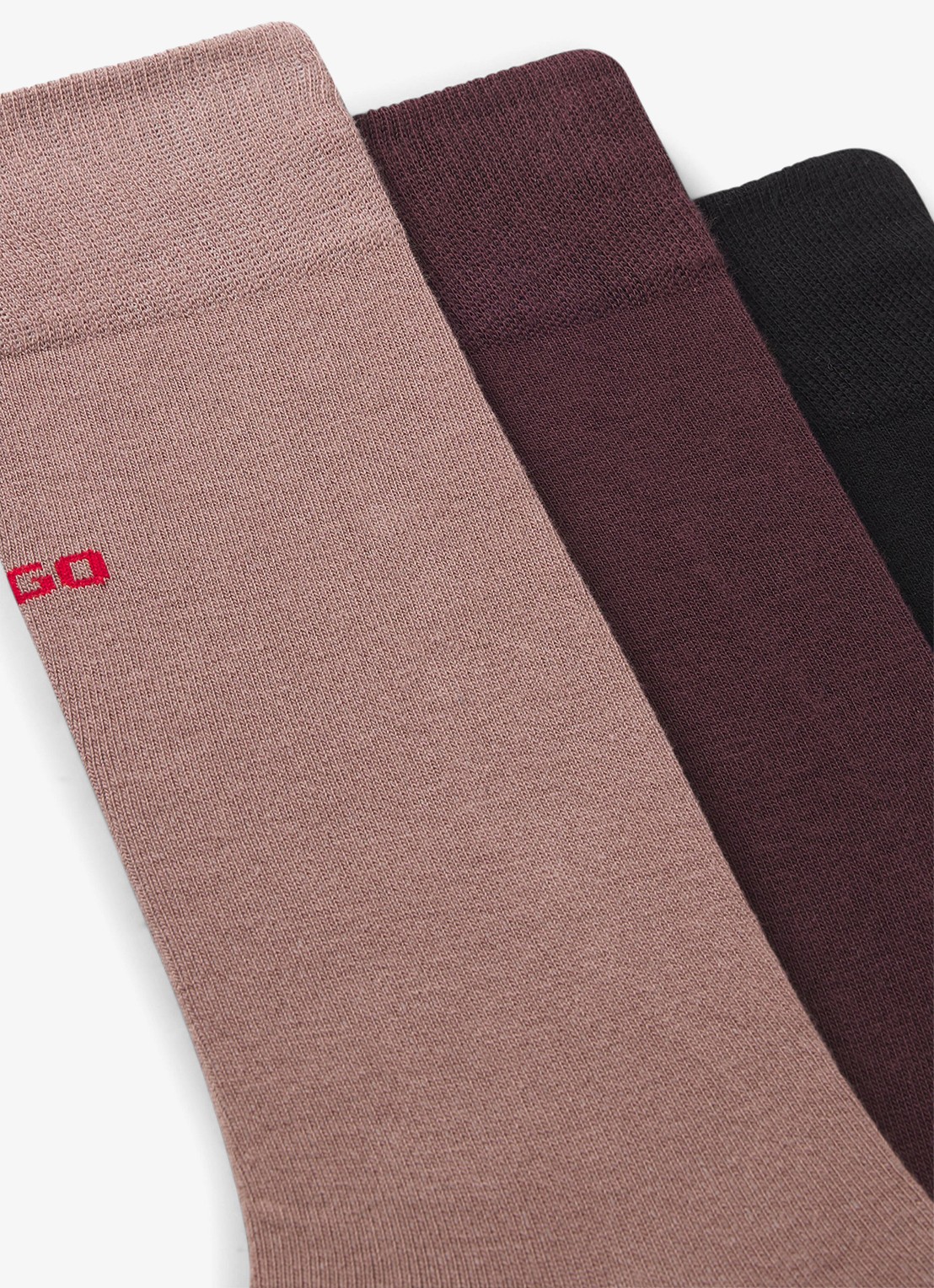 HUGO Sokken met logo in 3-pack - detail 3 bruin