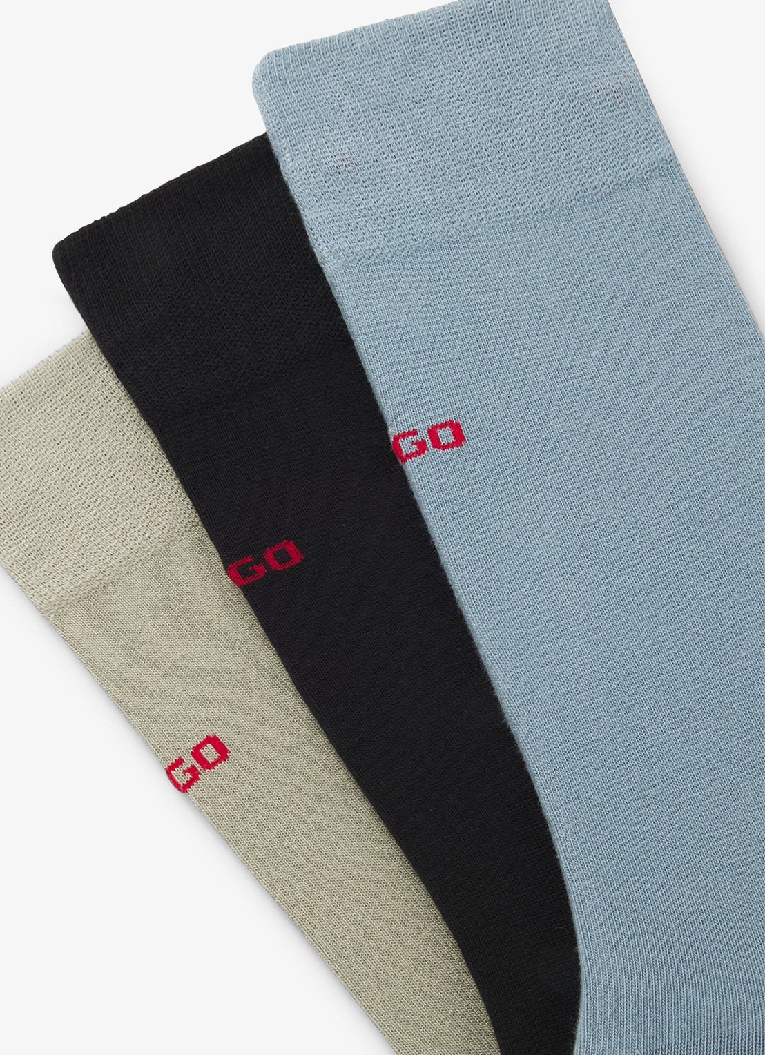 HUGO Sokken met logo in 3-pack - detail 3 light/pastel blue-456 / blauw
