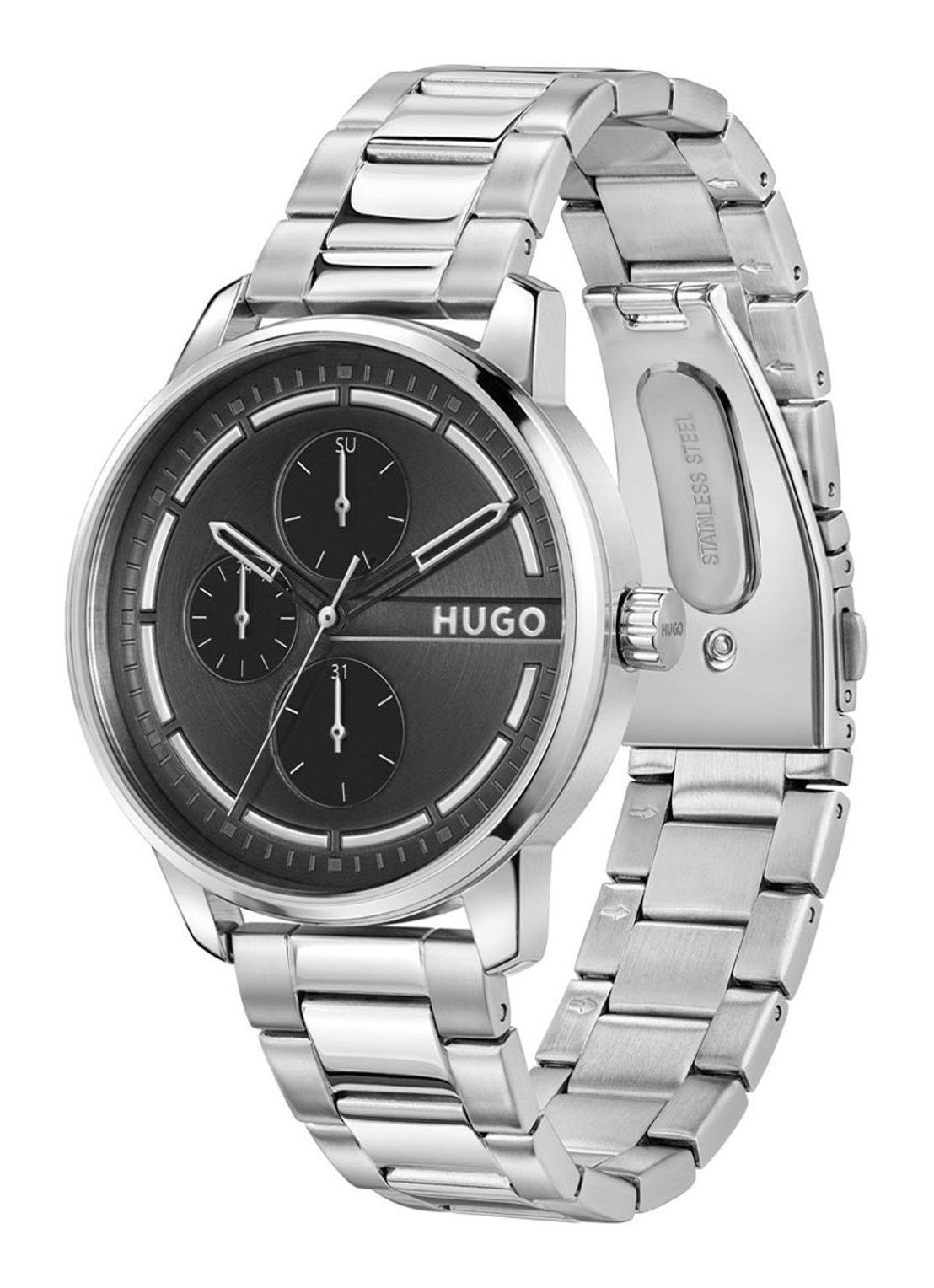 HUGO #Stamp Multi horloge HU1530368  - detail zilver