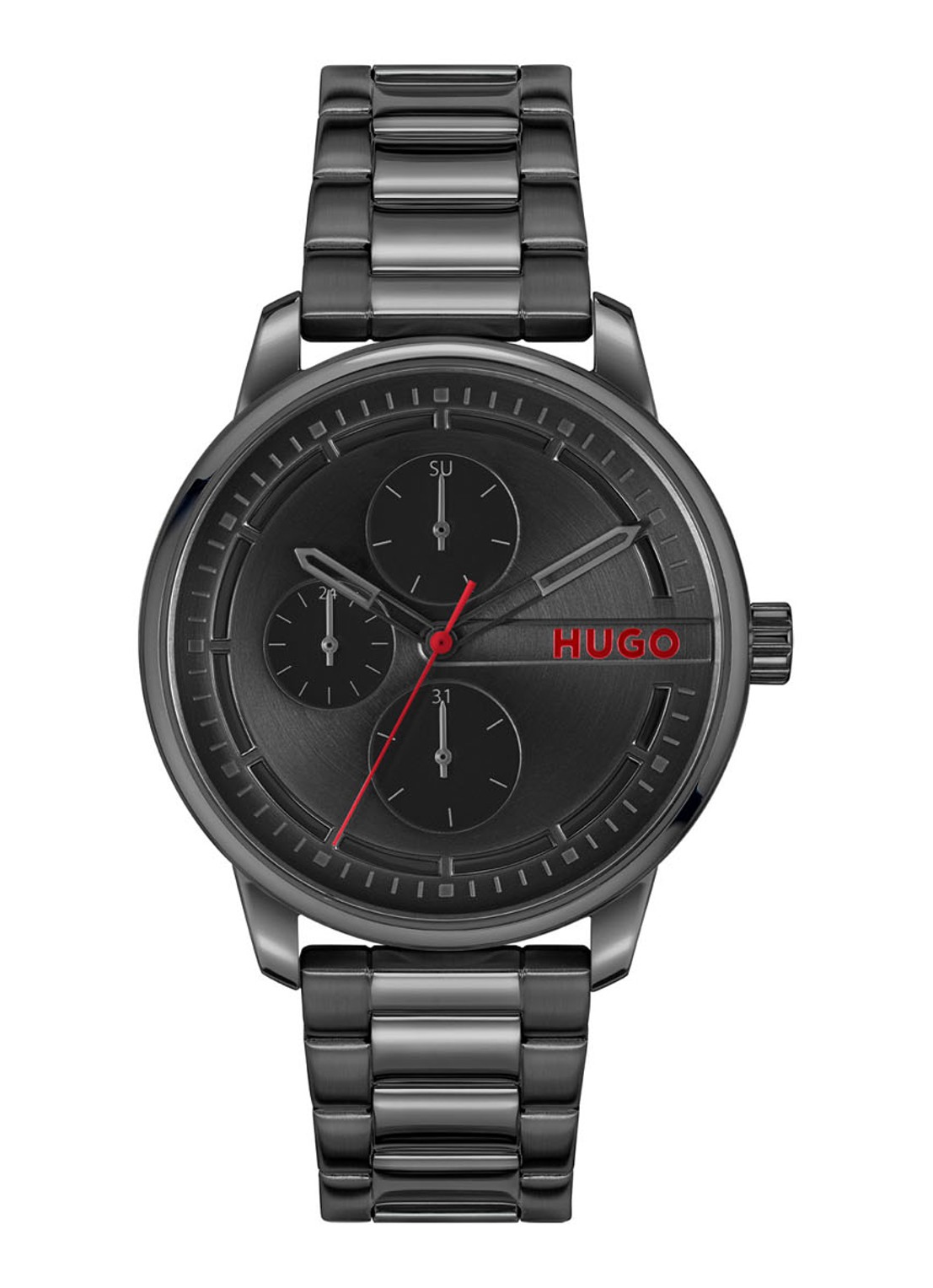 HUGO Stamp Multi horloge HU1530369  - voorkant zwart
