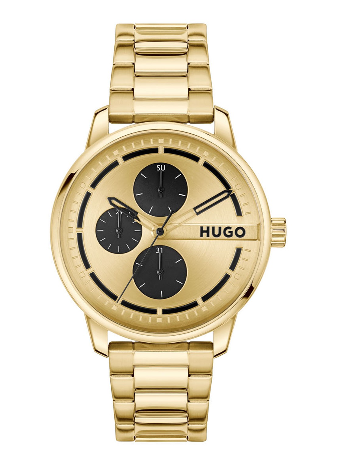 HUGO Stamp Multi horloge HU1530385  - voorkant goud
