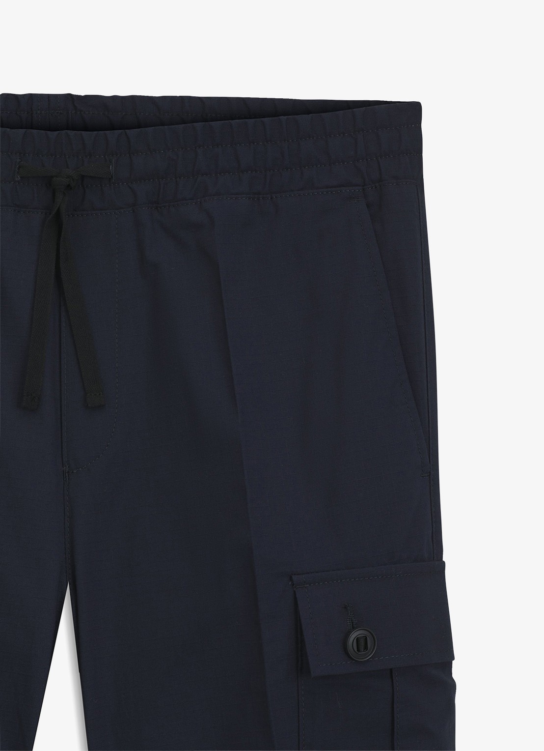HUGO Straight fit cargobroek met steekzakken - detail donkerblauw