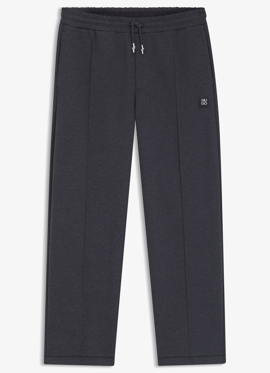 HUGO Straight fit joggingbroek met steekzakken - voorkant 2 donkergrijs
