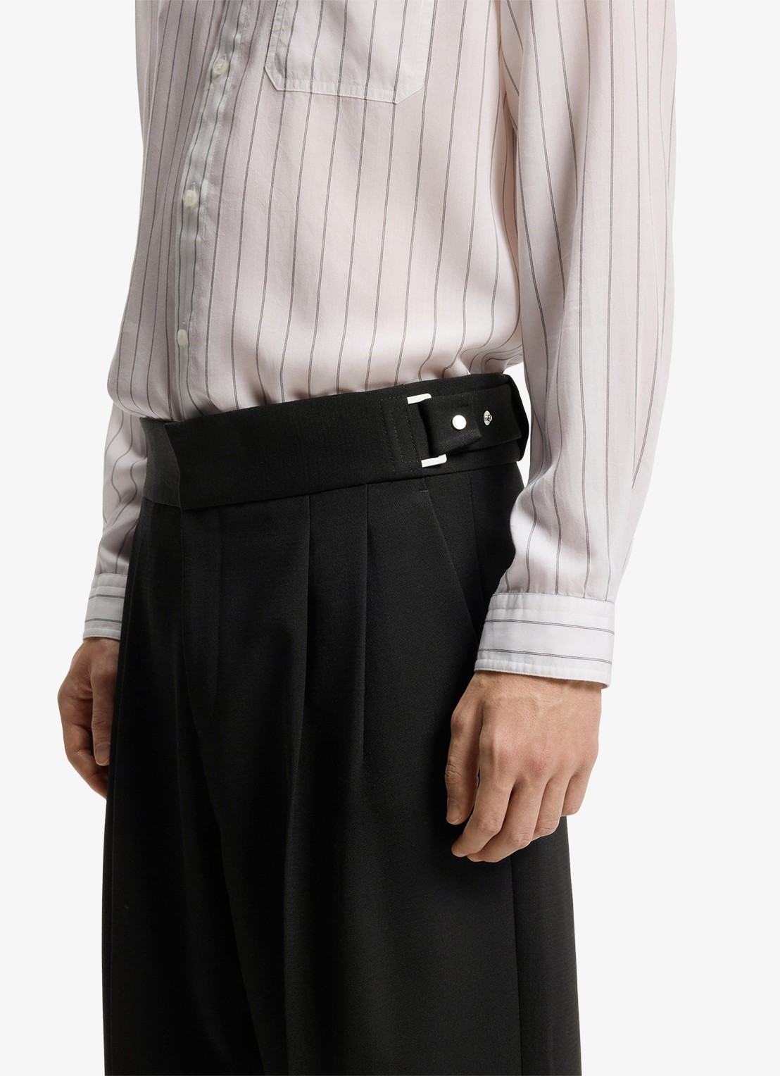 HUGO Straight fit pantalon met steekzakken - detail 3 black-001 / zwart