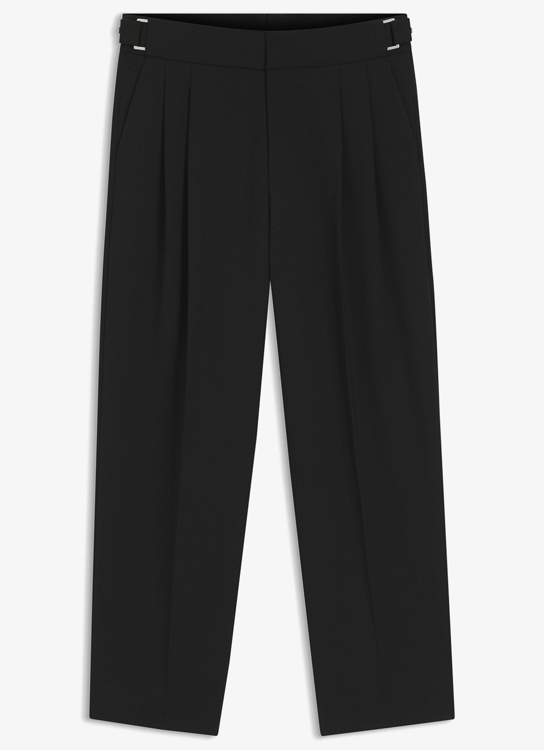 HUGO Straight fit pantalon met steekzakken - voorkant 4 black-001 / zwart